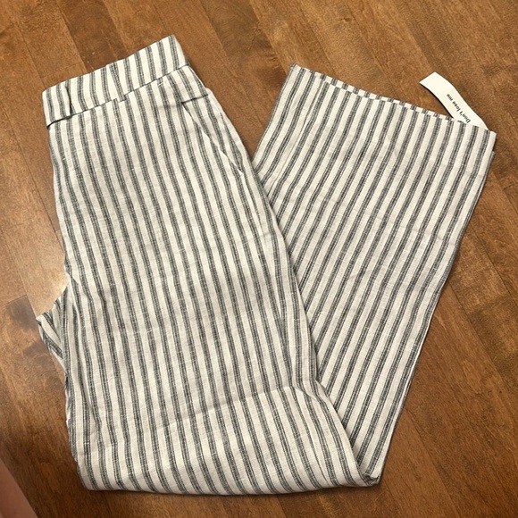 NWT Reformation Carter Mid Rise Wide  Leg Linen Pant in Antibes Stripe | size 2 - Picture 6 of 10